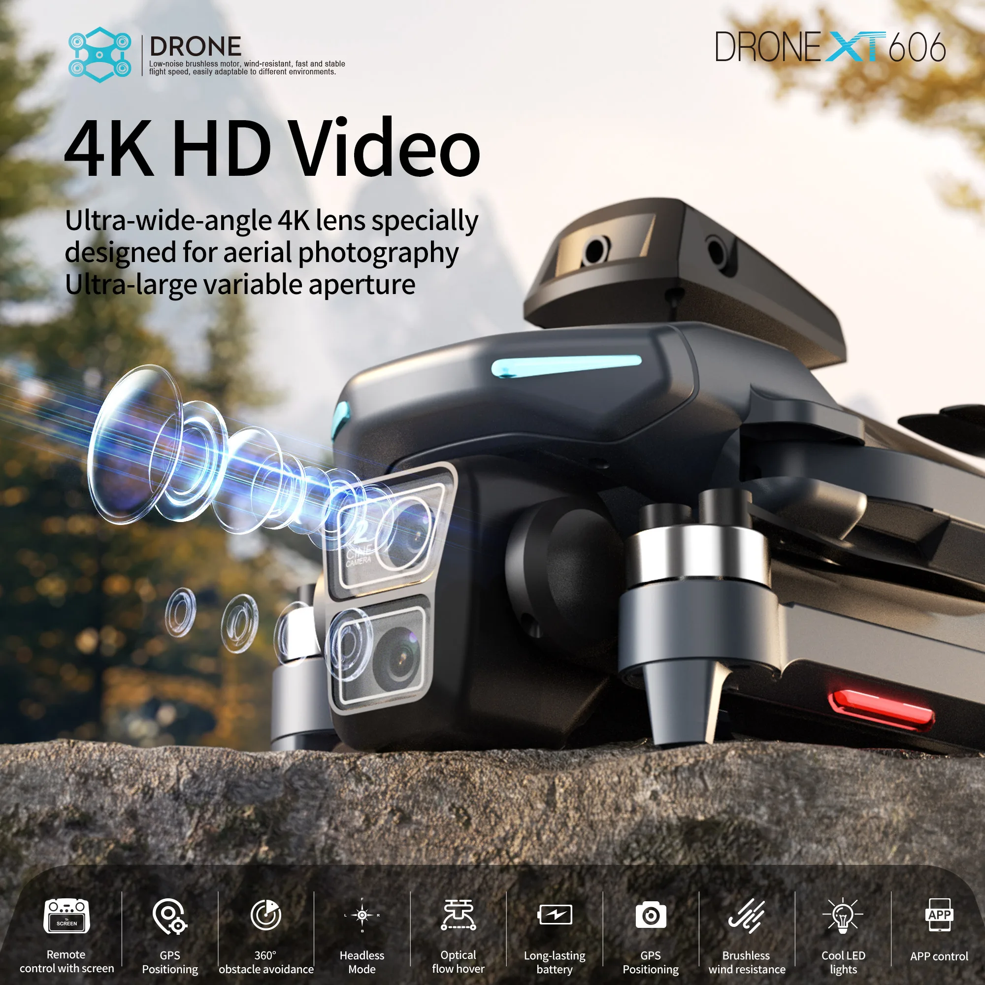 طائرة بدون طيار XT606 MAX GPS  - مراجعة Drone Surveying وسعره